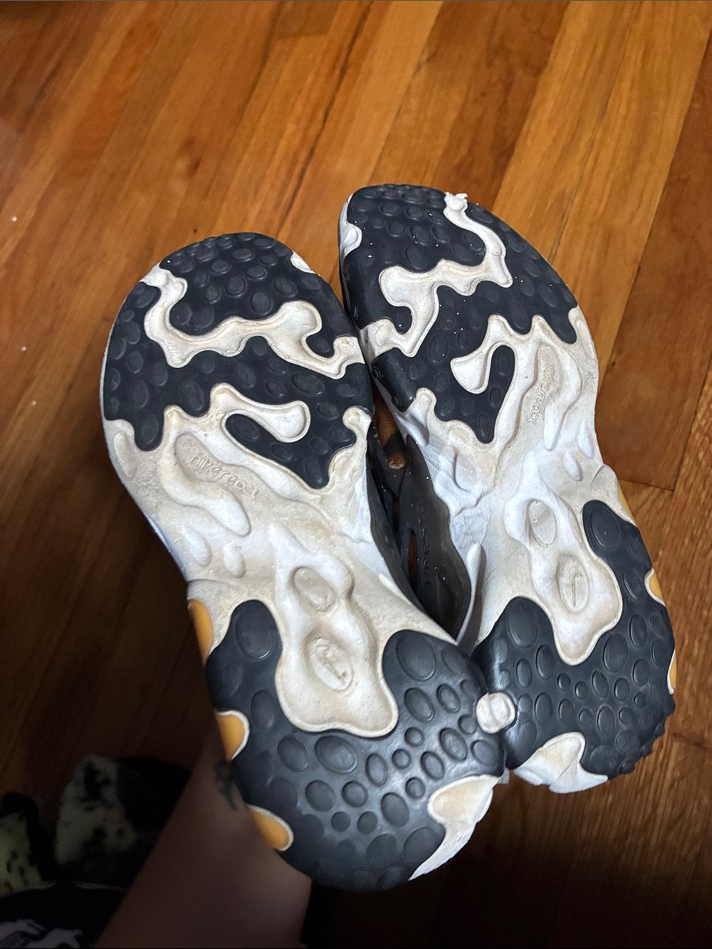 Kids Orange Tiger Print Nike React Presto Sneakers - Picture 3 of 6